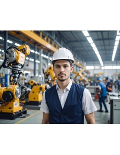 Robots industriels dans une usine de fabrication