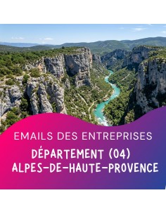 Base emails des entreprises du département 04 Alpes de Haute Provence