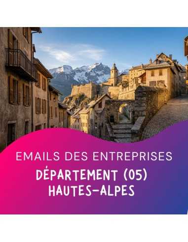 Fichier emails Entreprises  05 Hautes Alpes pour prospections BtoB.