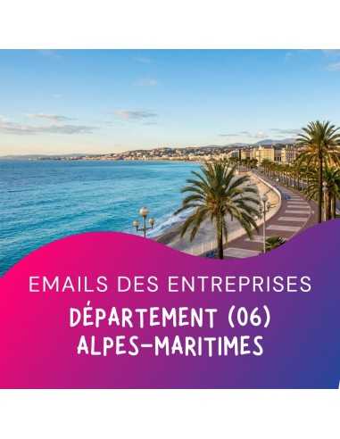 Fichier emails Entreprises 06 Alpes Maritimes pour prospections B2B.