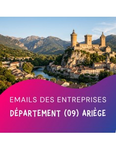Fichier emails Entreprises 09 Ariège pour prospections et e-commerce BtoB.