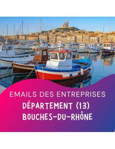 Fichier emails entreprises 13 Bouches du Rhône pour prospections emailing BtoB.