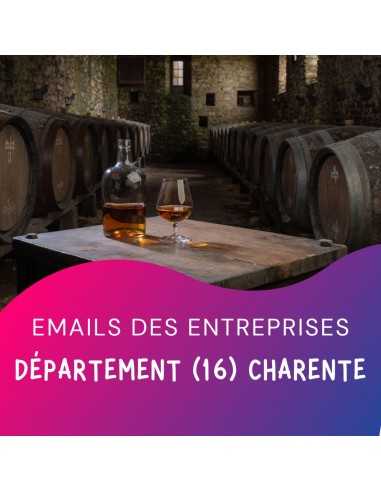 Fichier emails Entreprises  16 Charente pour campagnes emailing BtoB.