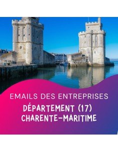 Fichier emails Entreprises  17 Charente Maritime pour prospection commerciale B2B.