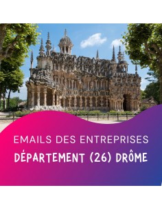 Base de données emails des entreprises du département 26 Drôme
