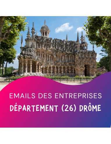 Base de données emails des entreprises du département 26 Drôme