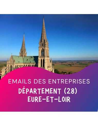 Achat du fichier emails entreprises 28 Eure et Loir pour prospections BtoB.