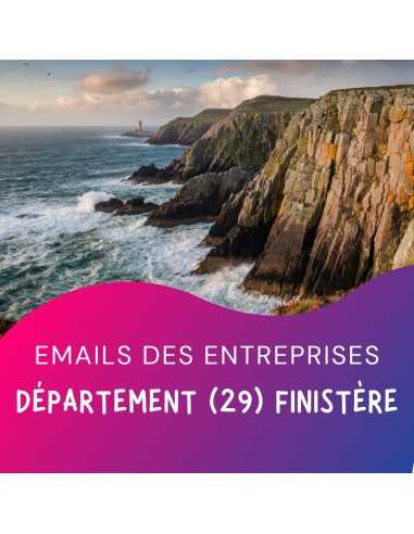 Fichier emails entreprises 29 Finistère pour campagnes de prospection BtoB.