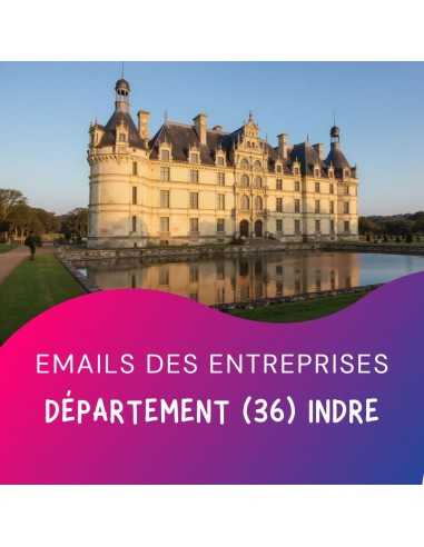Achat fichier emails entreprises 36 Indre pour prospections clients par emailing  BtoB.