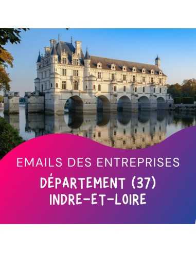 Fichier emails entreprises 37 Indre et Loire pour prospections et e-marketing BtoB.