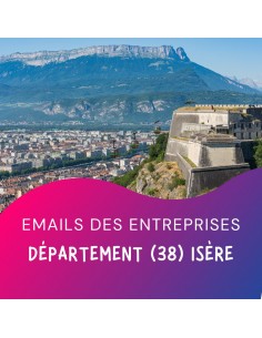 Fichier emails entreprises 38 département de l'Isère, France, pour des contacts professionnels BtoB.