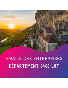 Acheter le fichier emails entreprises 46 Lot pour prospections BtoB.